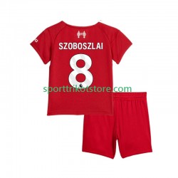 Liverpool Kinderset Heim trikot 2025-2026 Kurzarm Dominik Szoboszlai 8