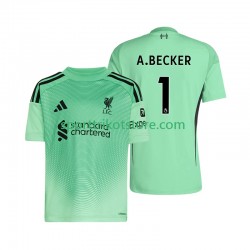 Liverpool Herren Heim trikot 2025-2026 Kurzarm Torwart Alisson Becker 1