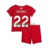 Liverpool Kinderset Heim trikot 2025-2026 Kurzarm Hugo Ekitike 22