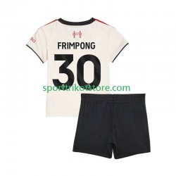 Liverpool Kinderset Auswärts trikot 2025-2026 Kurzarm Jeremie Frimpong 30