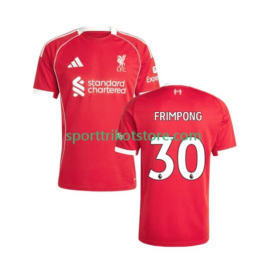 Liverpool Herren Heim trikot 2025-2026 Kurzarm Jeremie Frimpong 30