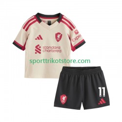 Liverpool Kinderset Auswärts trikot 2025-2026 Kurzarm Mohamed Salah 11