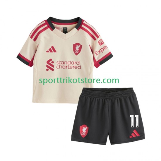 Liverpool Kinderset Auswärts trikot 2025-2026 Kurzarm Mohamed Salah 11
