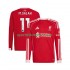 Liverpool Herren Heim trikot 2025-2026 Langarm Mohamed Salah 11