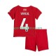 Liverpool Kinderset Heim trikot 2025-2026 Kurzarm Virgil van Dijk 4