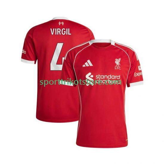 Liverpool Herren Heim trikot 2025-2026 Kurzarm Virgil van Dijk 4