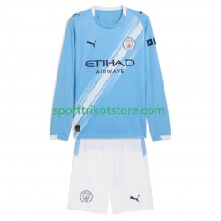 Manchester City Kinderset Heim trikot 2025-2026 Langarm