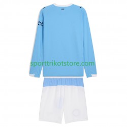 Manchester City Kinderset Heim trikot 2025-2026 Langarm