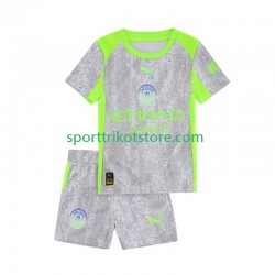 Manchester City Kinderset Ausweich trikot 2025-2026 Kurzarm