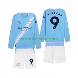 Manchester City Kinderset Heim trikot 2025-2026 Langarm Erling Haaland 9