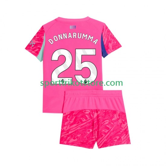 Manchester City Kinderset Auswärts trikot 2025-2026 Kurzarm Torwart Gianluigi Donnarumma 25