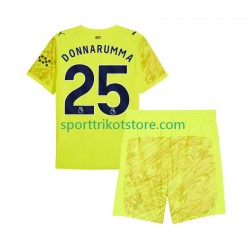 Manchester City Kinderset Ausweich trikot 2025-2026 Kurzarm Torwart Gianluigi Donnarumma 25