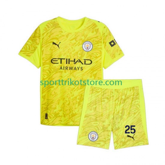 Manchester City Kinderset Ausweich trikot 2025-2026 Kurzarm Torwart Gianluigi Donnarumma 25