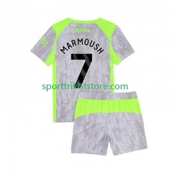 Manchester City Kinderset Ausweich trikot 2025-2026 Kurzarm Omar Marmoush 7