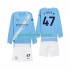 Manchester City Kinderset Heim trikot 2025-2026 Langarm Phil Foden 47