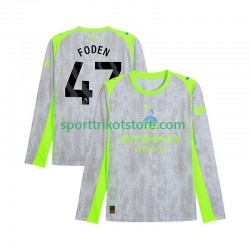 Manchester City Herren Ausweich trikot 2025-2026 Langarm Phil Foden 47
