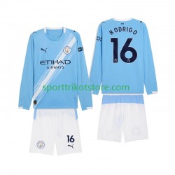 Manchester City Kinderset Heim trikot 2025-2026 Langarm Rodrigo Hernandez 16