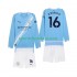 Manchester City Kinderset Heim trikot 2025-2026 Langarm Rodrigo Hernandez 16