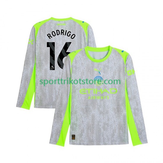 Manchester City Herren Ausweich trikot 2025-2026 Langarm Rodrigo Hernandez 16