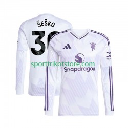 Manchester United Herren Auswärts trikot 2025-2026 Langarm Benjamin Sesko 30