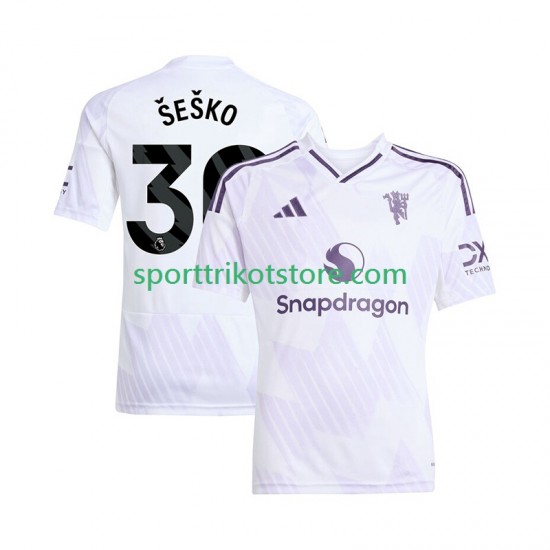 Manchester United Herren Auswärts trikot 2025-2026 Kurzarm Benjamin Sesko 30