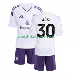 Manchester United Kinderset Auswärts trikot 2025-2026 Kurzarm Benjamin Sesko 30
