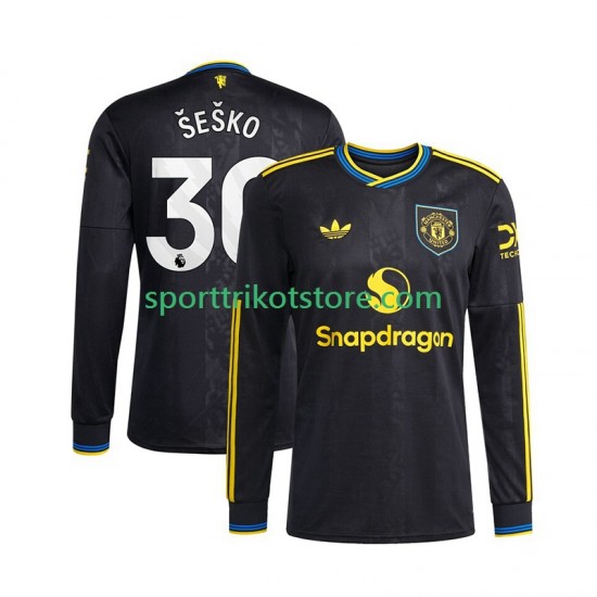 Manchester United Herren Ausweich trikot 2025-2026 Langarm Benjamin Sesko 30