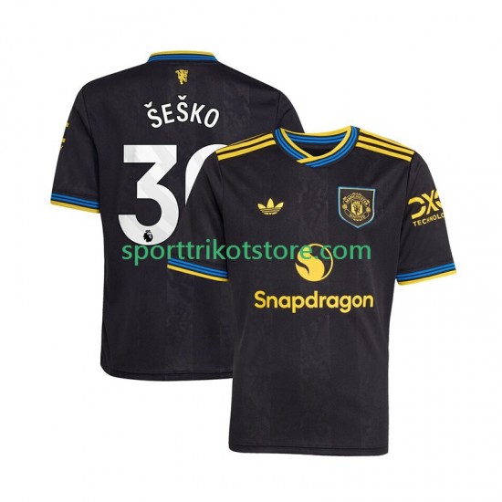 Manchester United Herren Ausweich trikot 2025-2026 Kurzarm Benjamin Sesko 30