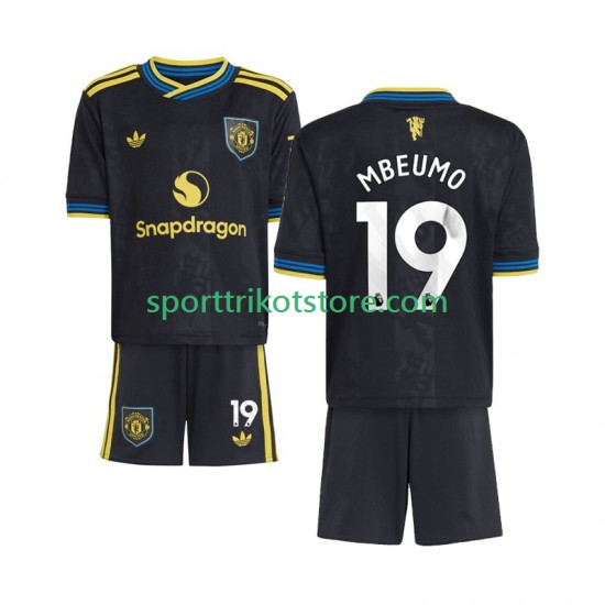 Manchester United Kinderset Ausweich trikot 2025-2026 Kurzarm Bryan Mbeumo 19
