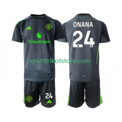 Manchester United Kinderset Auswärts trikot 2025-2026 Kurzarm Torwart Andre Onana 24