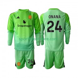Manchester United Kinderset Viertes trikot 2025-2026 Langarm Torwart Andre Onana 24