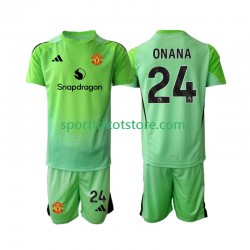 Manchester United Kinderset Viertes trikot 2025-2026 Kurzarm Torwart Andre Onana 24