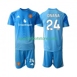 Manchester United Kinderset Heim trikot 2025-2026 Kurzarm Torwart Andre Onana 24