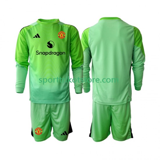 Manchester United Kinderset Viertes trikot 2025-2026 Langarm Torwart
