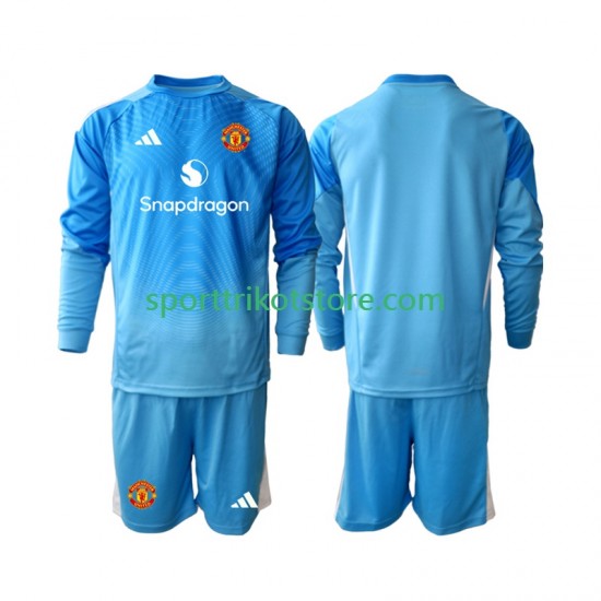 Manchester United Kinderset Heim trikot 2025-2026 Langarm Torwart