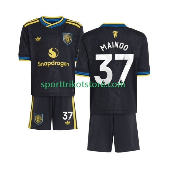 Manchester United Kinderset Ausweich trikot 2025-2026 Kurzarm Kobbie Mainoo 37