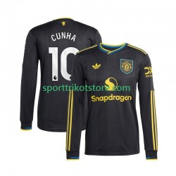 Manchester United Herren Ausweich trikot 2025-2026 Langarm Matheus Cunha 10