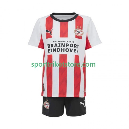 PSV Eindhoven Kinderset Heim trikot 2025-2026 Kurzarm