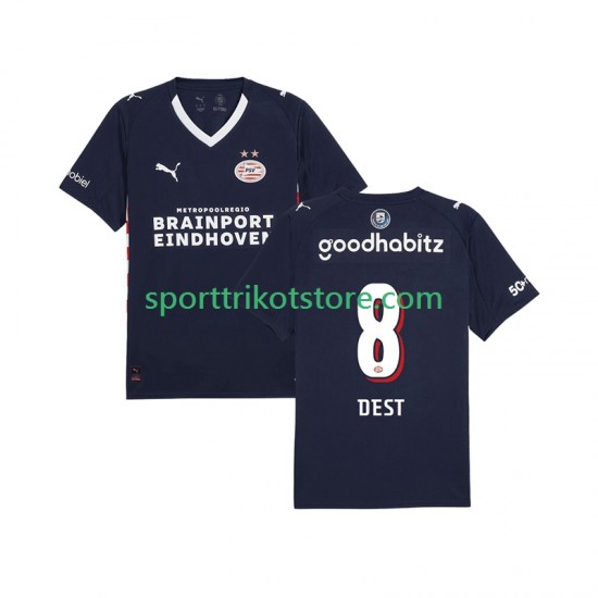 PSV Eindhoven Herren Auswärts trikot 2025-2026 Kurzarm Sergino Dest 8