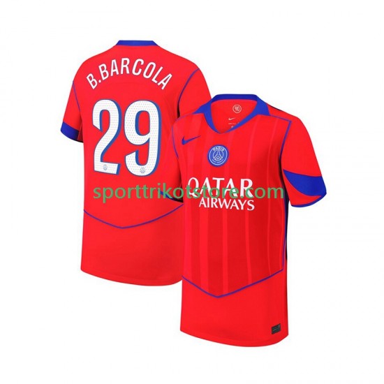 Paris Saint-Germain Herren Ausweich trikot 2025-2026 Kurzarm Bradley Barcola 29