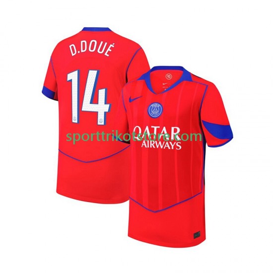 Paris Saint-Germain Herren Ausweich trikot 2025-2026 Kurzarm Desire Doue 14