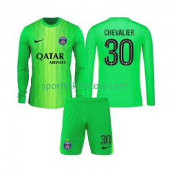 Paris Saint-Germain Kinderset Auswärts trikot 2025-2026 Langarm Torwart Lucas Chevalier 30