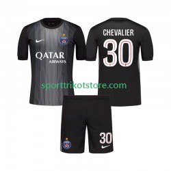 Paris Saint-Germain Kinderset Heim trikot 2025-2026 Kurzarm Torwart Lucas Chevalier 30