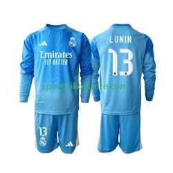 Real Madrid Kinderset Heim trikot 2025-2026 Langarm Torwart Andriy Lunin 13