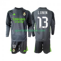 Real Madrid Kinderset Ausweich trikot 2025-2026 Langarm Torwart Andriy Lunin 13