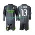 Real Madrid Kinderset Ausweich trikot 2025-2026 Langarm Torwart Andriy Lunin 13