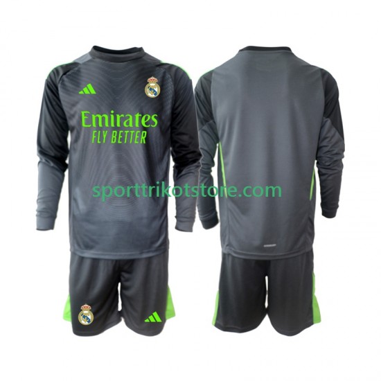 Real Madrid Kinderset Ausweich trikot 2025-2026 Langarm Torwart