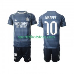 Real Madrid Kinderset Auswärts trikot 2025-2026 Kurzarm Kylian Mbappe 10
