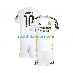 Real Madrid Kinderset Heim trikot 2025-2026 Kurzarm Kylian Mbappe 10