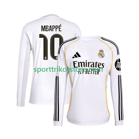 Real Madrid Herren Heim trikot 2025-2026 Langarm Kylian Mbappe 10